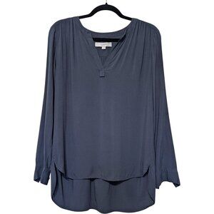 LOFT Women's Blouse Relaxed Fit Navy Xsmall